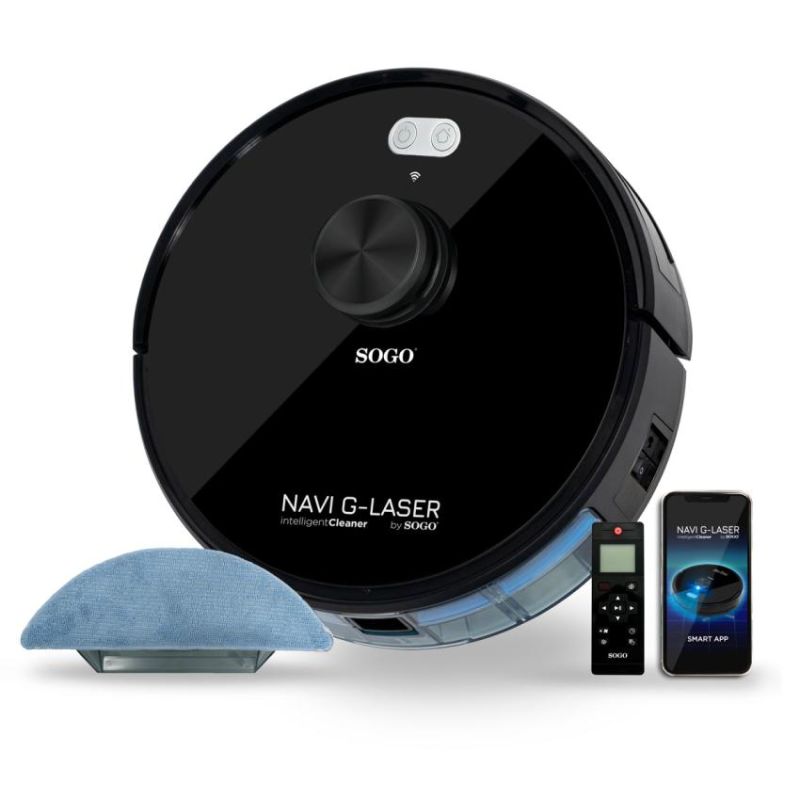 Sogo Intelligent Robotstøvsuger Sort Asp- -16085