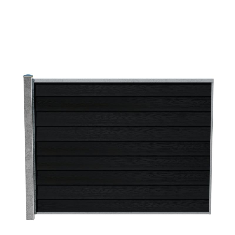 Wimex Glyngøre Royal T140 WPC Hegnsfag - Sort Galv Stolpe