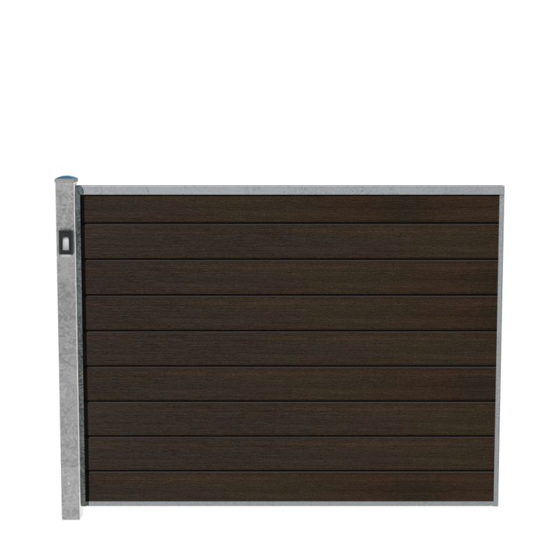 Wimex Glyngøre Royal T180 WPC Hegn med Lys - Sort Galv