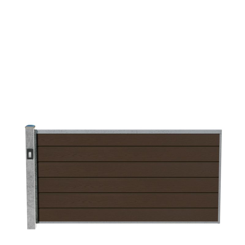 Wimex Glyngøre Superb T90 WPC Teak Galv. Stolpe med Lys