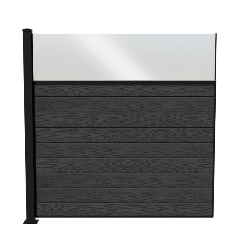 Wimex Hegnsfag med Glas Fur Classic T180 - Koksgrå WPC