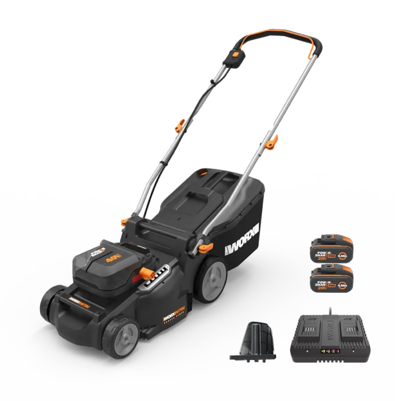 Worx 40v 37   Batteridrevet Plæneklipper   Wg737e