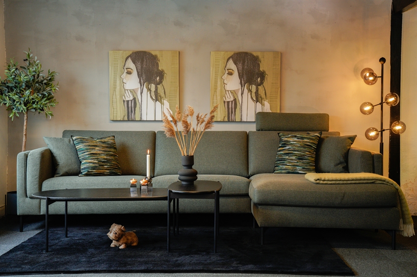 North Living Birgitte Sofa Grøn Modul Sofa    Chaiselong   Møbelsalg