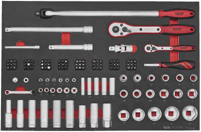 Topnøglesæt 126 Dele med Firkantfatning fra Teng Tools