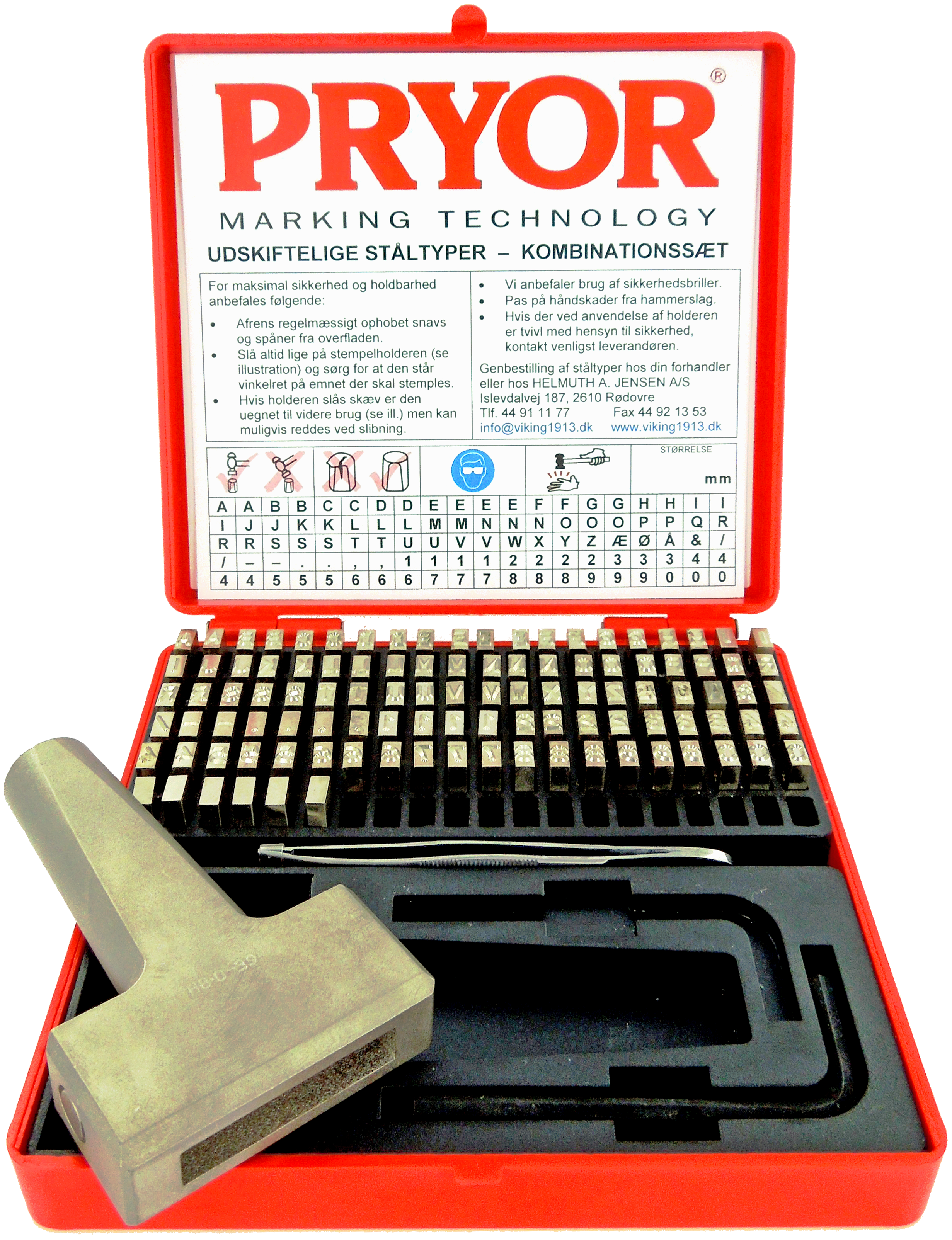 Pryor Kombi Sæt 3mm   100  Typer Holder