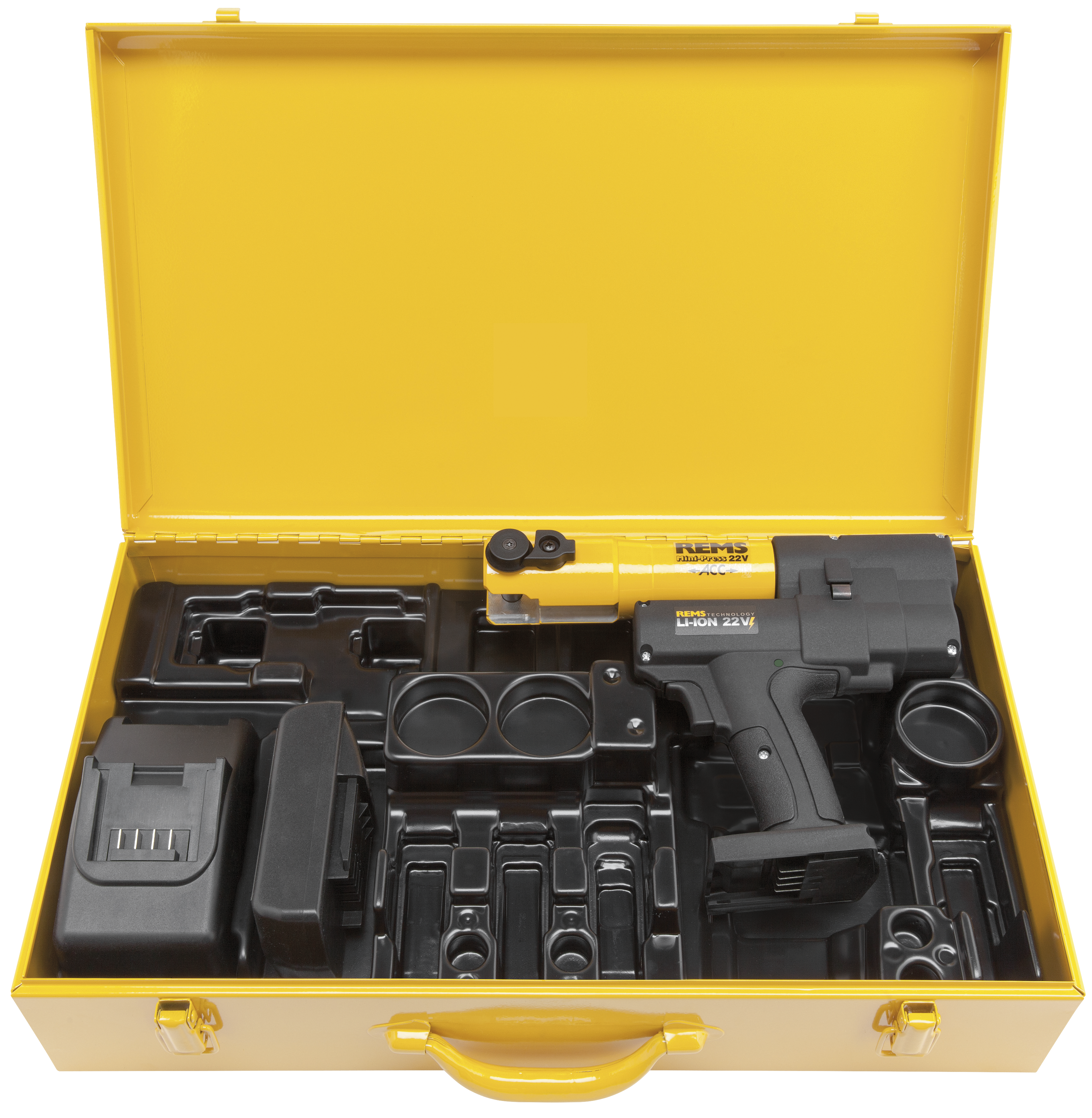 Rems Pressmaskine Mini 22v Acc     Stålkasse
