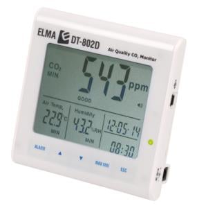 Elma Dt802d Co2        Temp  Monitor Til Måling   Luftkvalitet