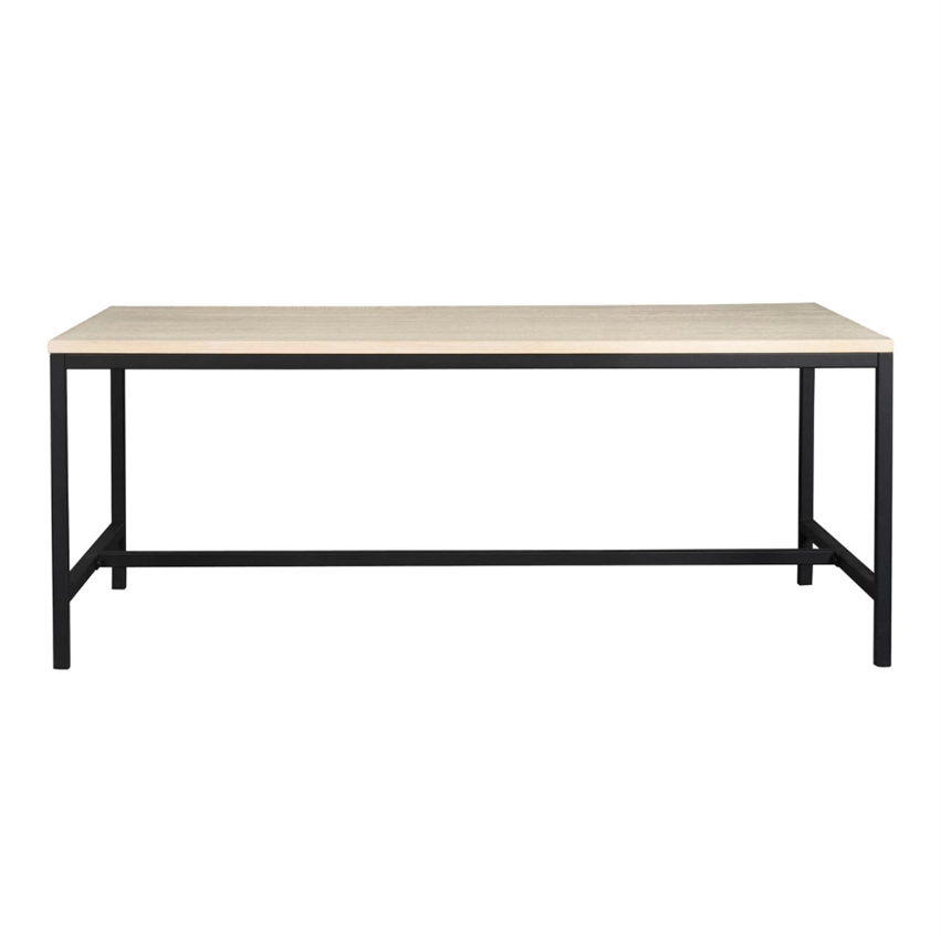 Rowico Home Everett Hvidpigmenteret Spisebord    Sorte Ben 180     75     100     Møbelsalg