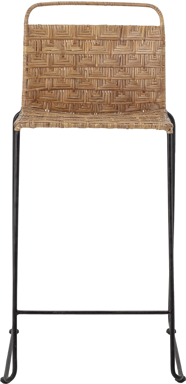 Bar- Højbordsstol Bloomingville Gunnel Natur Rattan Sort Stål H98x48 5x50