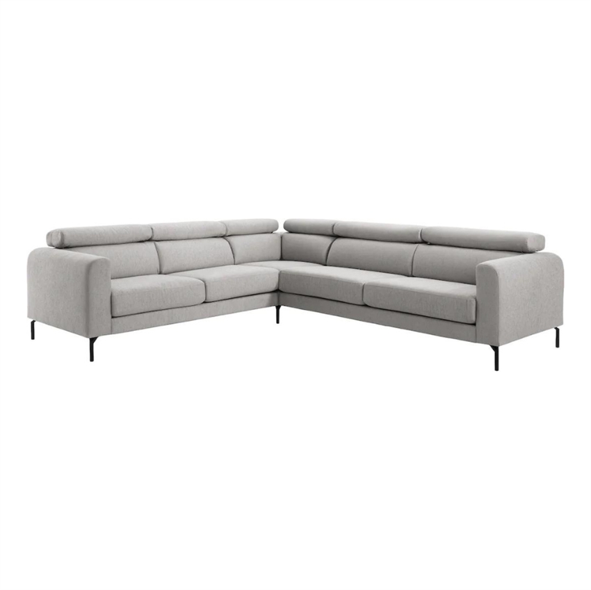 Nordic Design Helsinge Hjørnesofa Lysegrå Stof   Møbelsalg