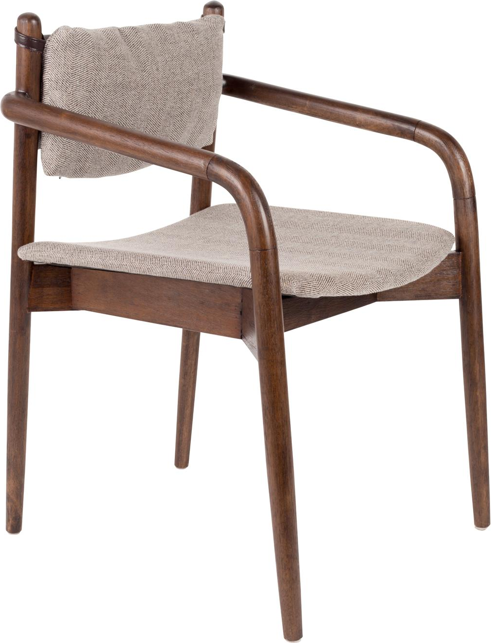 Spisebordsstol Med Armlæn Dutchbone Torrance Polstret Mudderbrun Polyester H78 5xb55xl59