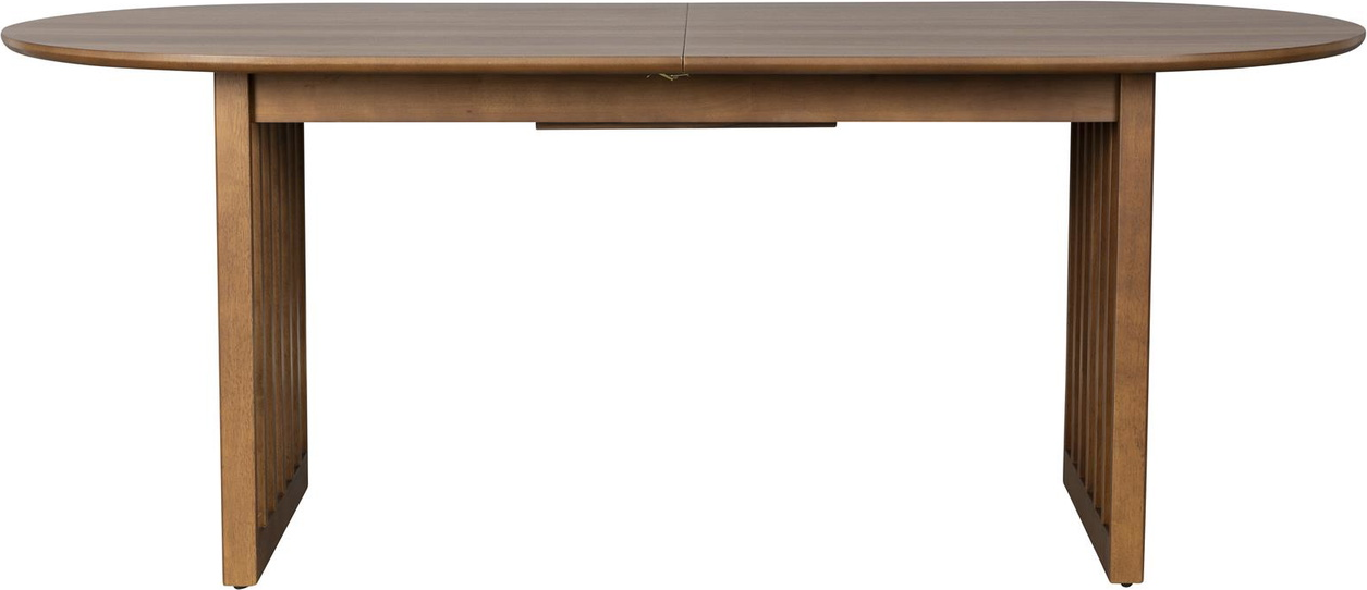 Spisebord Med Udtræk Dutchbone Barlet Oval Valnødfineret 198x90   Mørk Natur