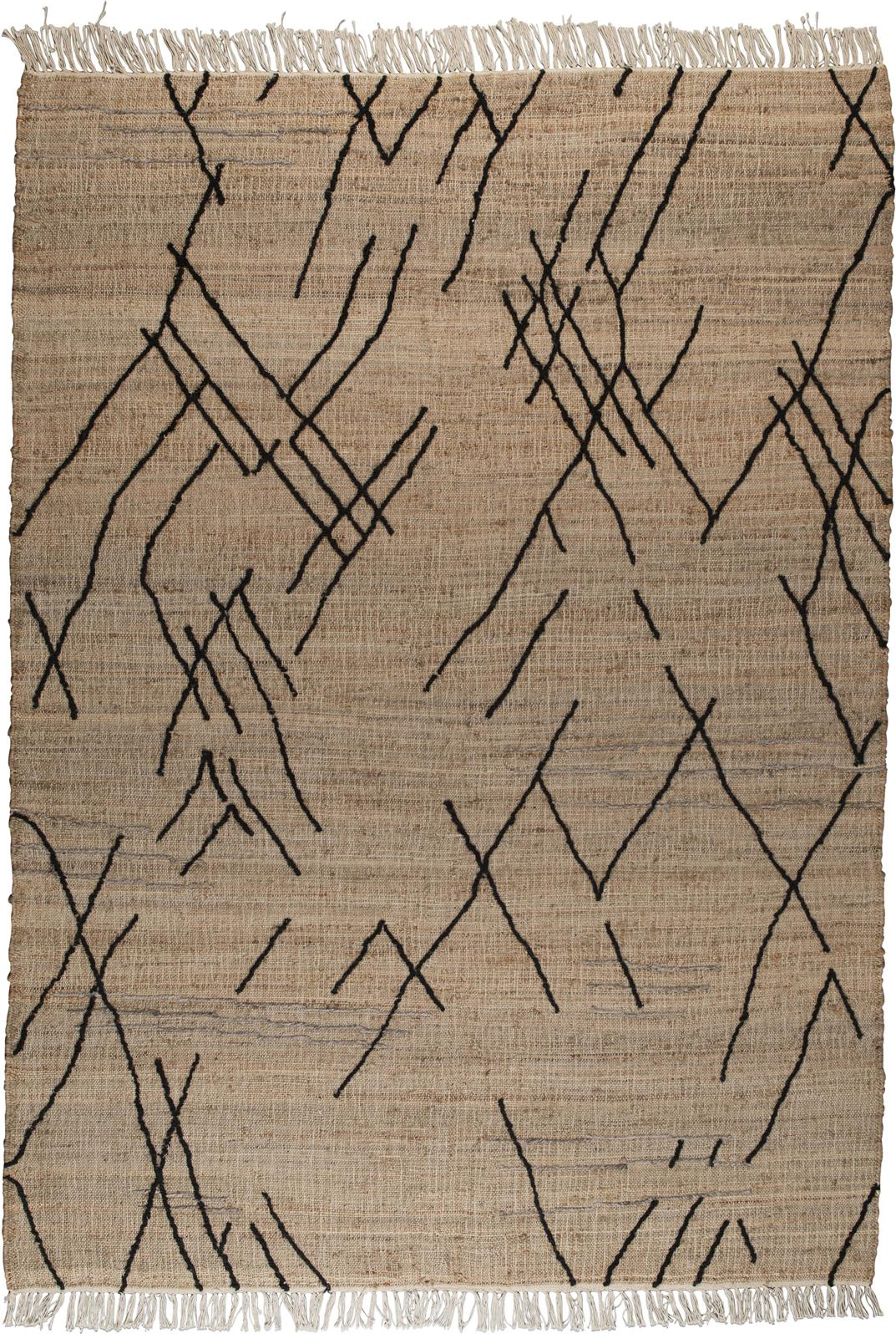 Gulvtæppe Dutchbone Ishank Stengrå Jute 200x300