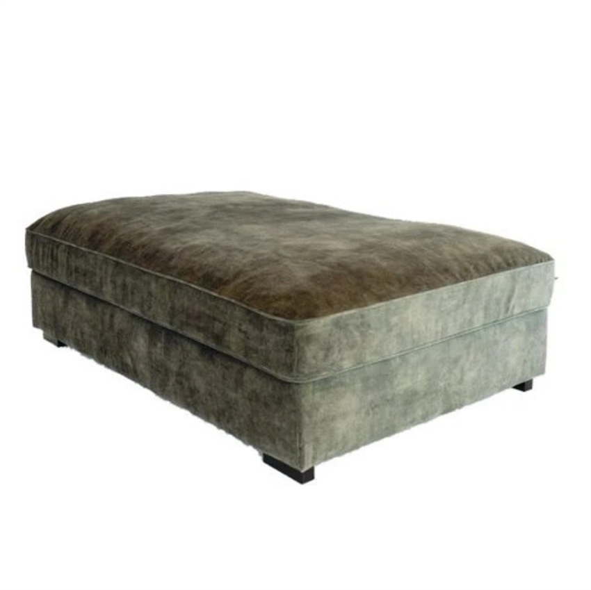 Nordic Design Chelsey Small Puf Andora Grøn Velour   Møbelsalg