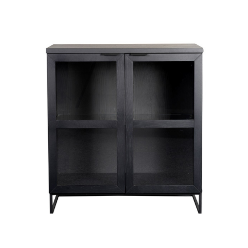 Rowico Home Everett Sort Vintrineskab    Glas Låger 95     105     41     Møbelsalg
