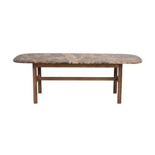 Rowico Home Hammond Sofabord   Quot  Brun Marmor    Brunolieret   135     45     62     Møbelsalg