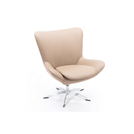 Hjort Knudsen Havanna Loungestol Beige Madras Læder   Møbelsalg