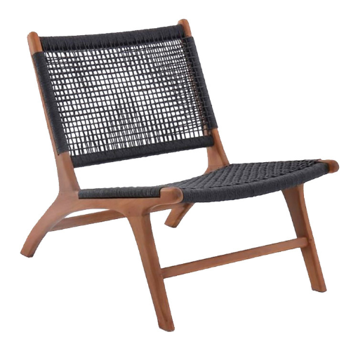 Skovlund San Pedro Lounge Stol Sort Teak   Møbelsalg