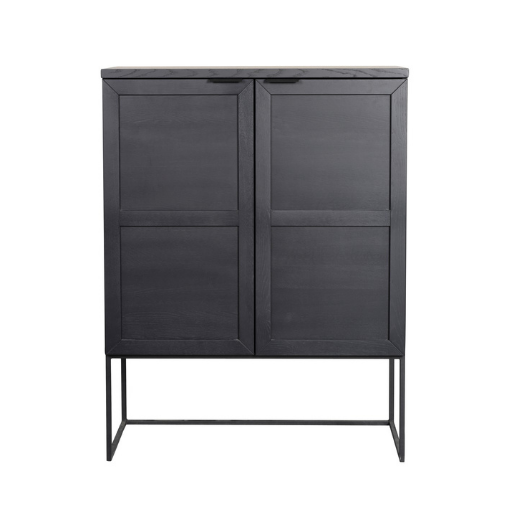 Rowico Home Everett Sort Skab 160     75     41     Møbelsalg