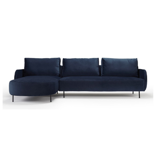 Nordly Vinterhavn Sofa    Pers Sofa Blå Velour 187     82     281     Møbelsalg