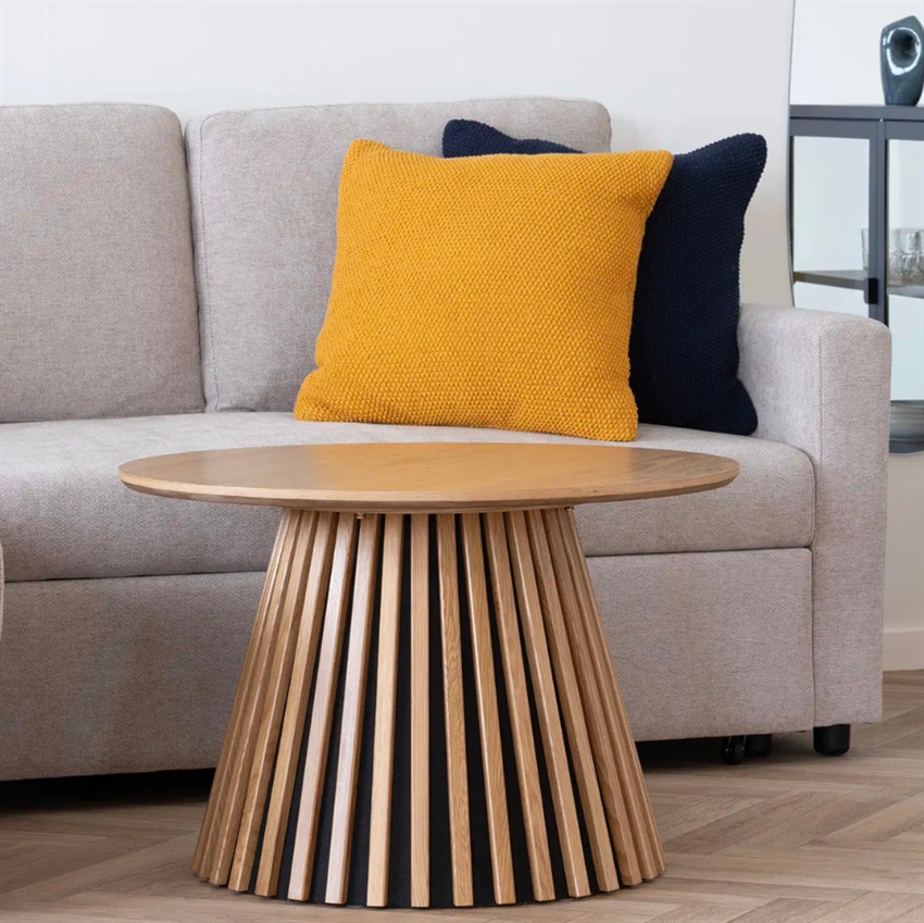 Wood   Nordic Lisette Sofabord ø70   Natur Egetræ   Møbelsalg