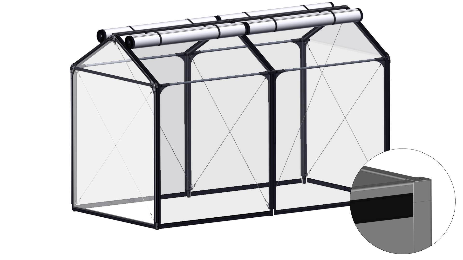 Overbygning Høj Air Til Pvc 120x240