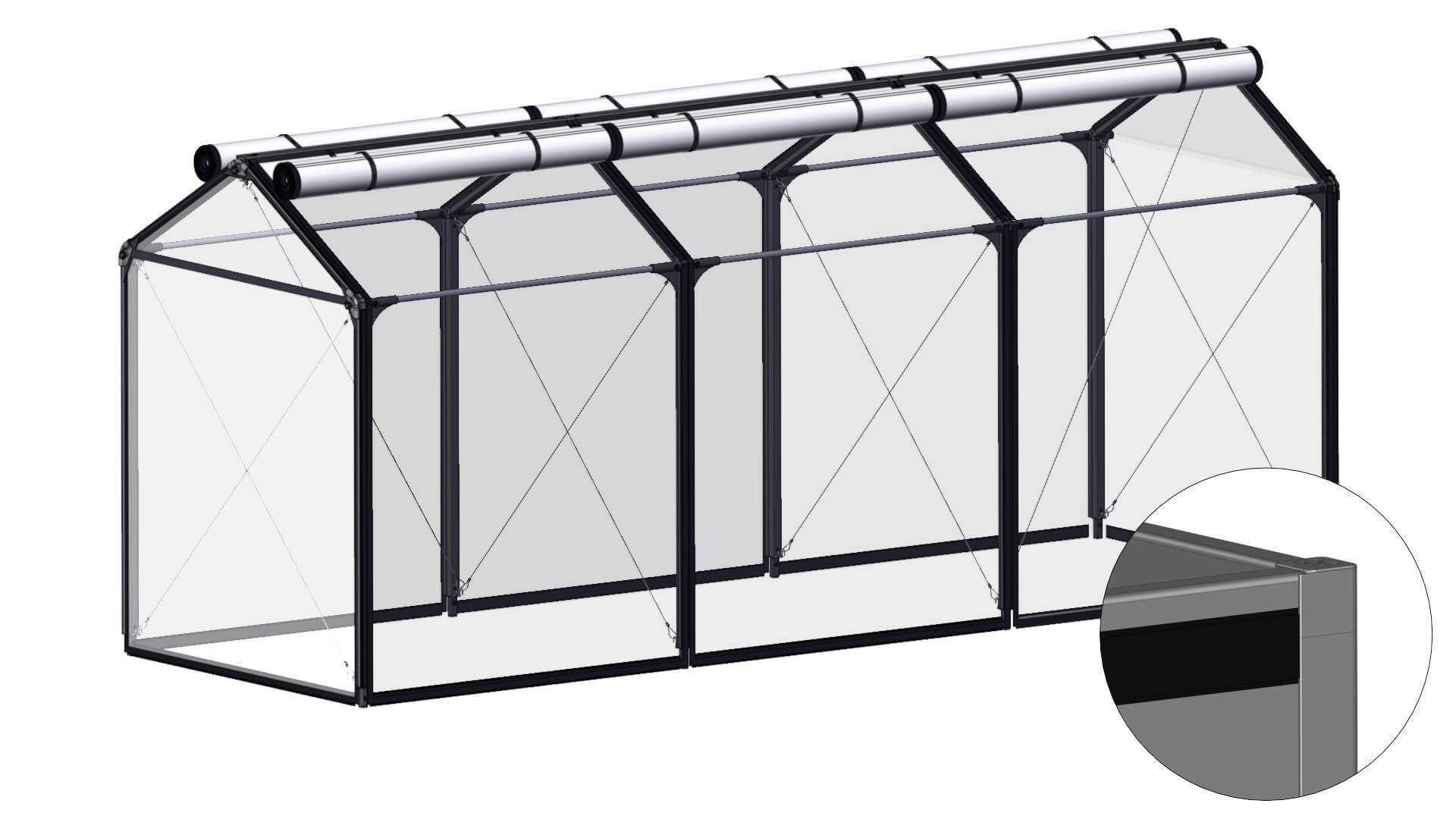Overbygning Høj Air Til Pvc 120x360