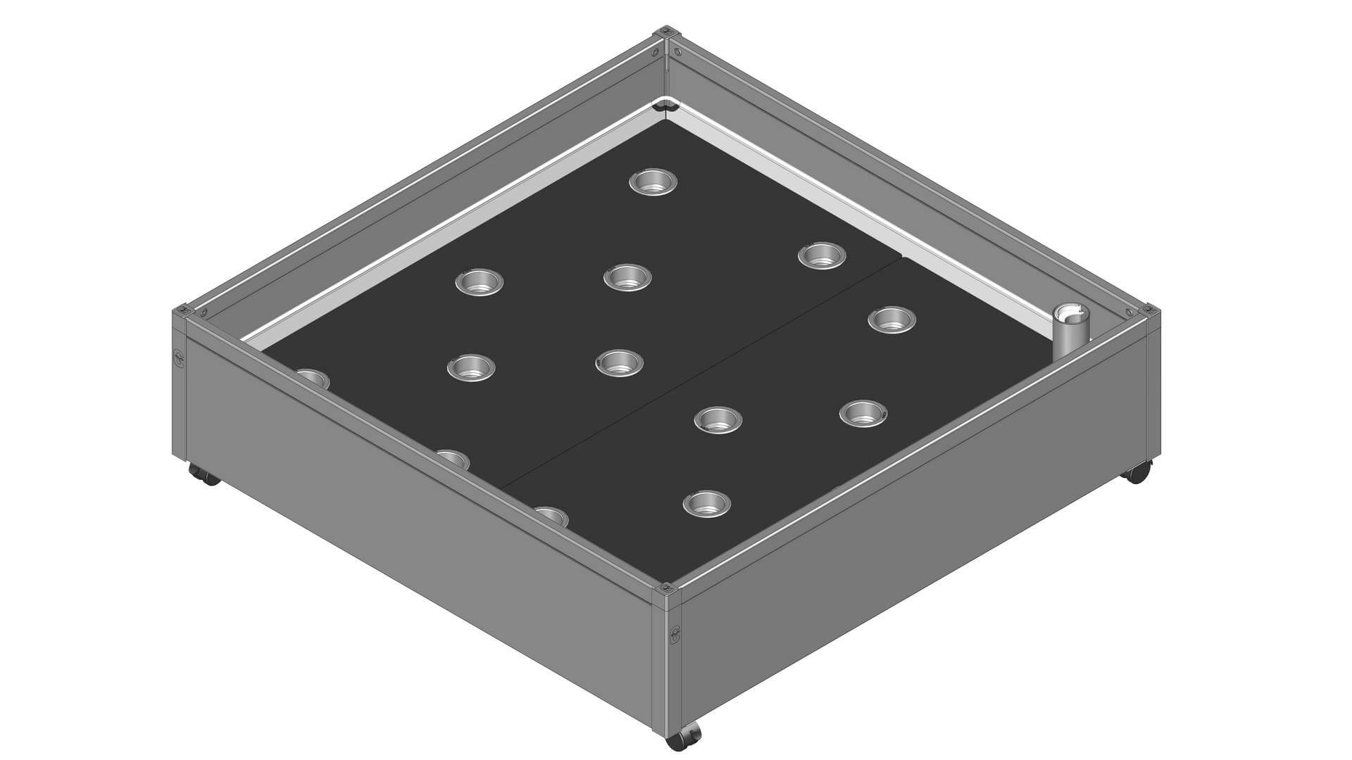 Højbed Pvc Inkl Growwater Bund Hjul 30x120x120
