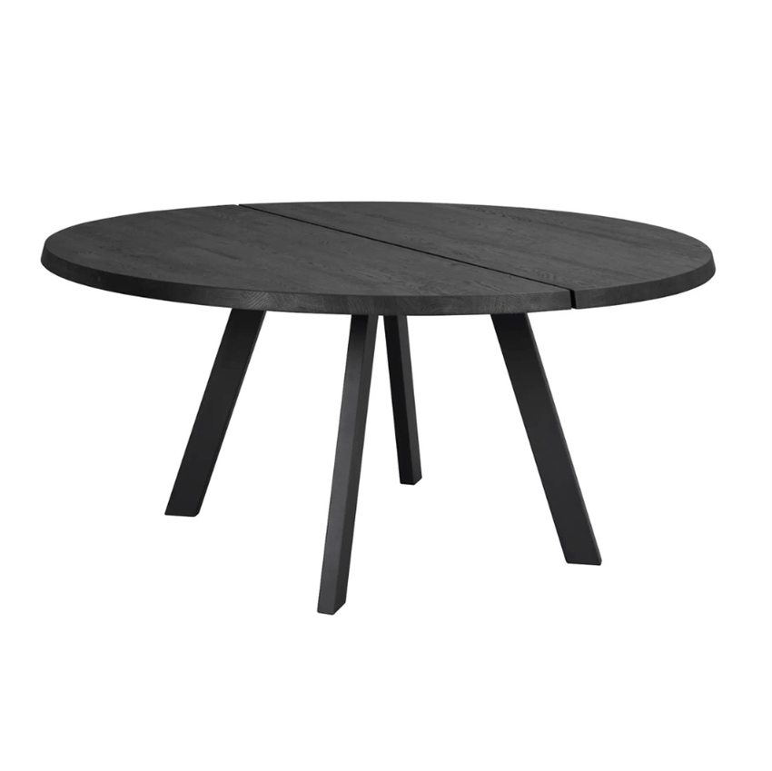 Rowico Home Fred Rundt Spisebord 160   160   Sort   Møbelsalg