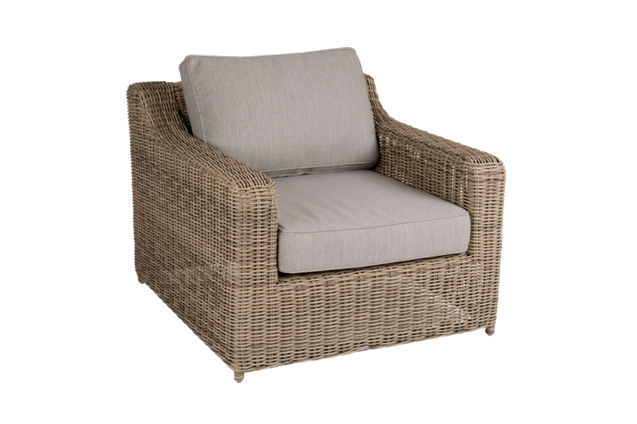 Glendon Loungestol Rustic Med All Weather Hynde Loungemøbler Brafab Enggården Havemøbler