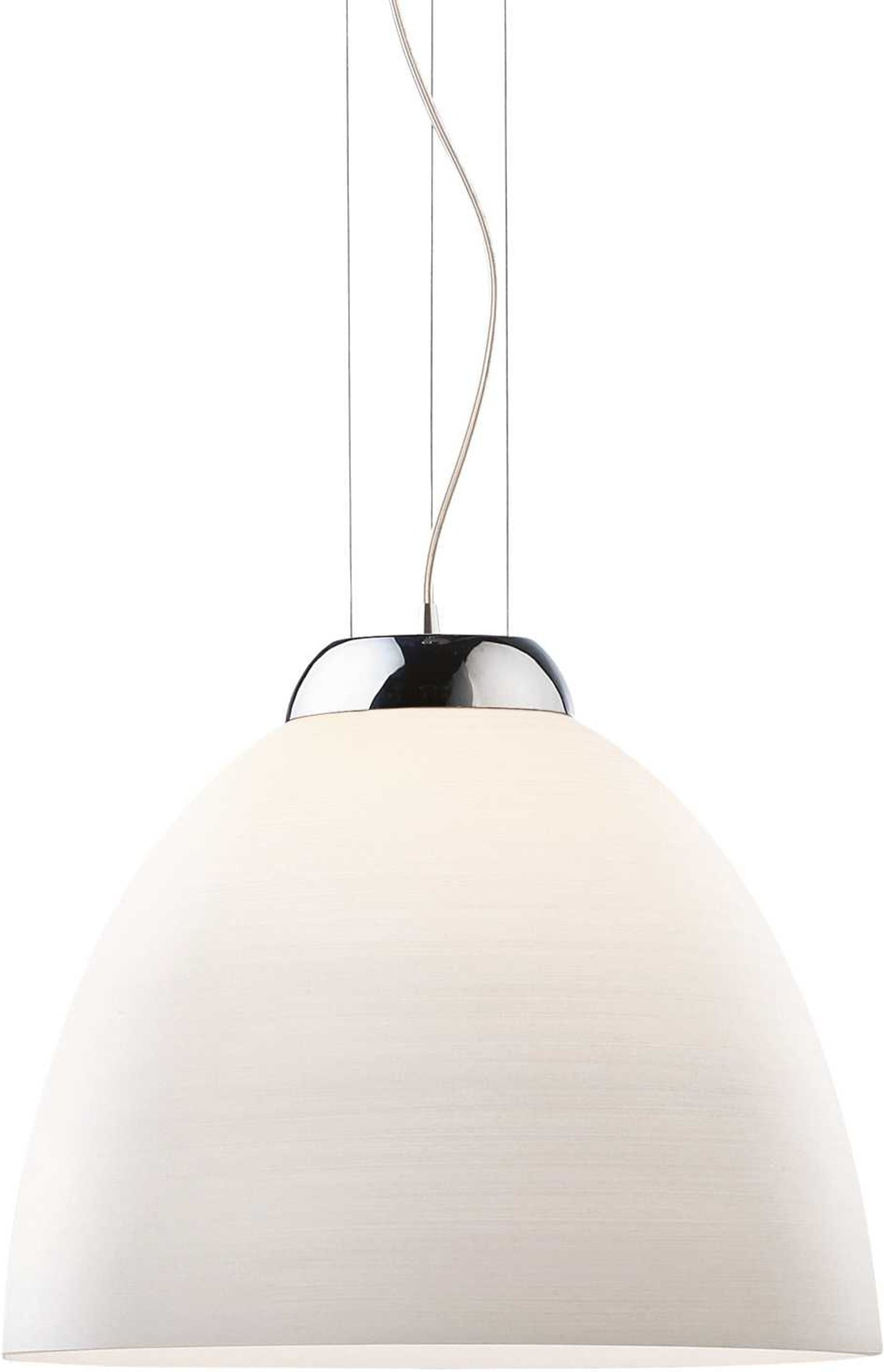 Pendellampe Ideal Lux Tolomeo ø400   Glas Hvid Krom Justerbar 42-251