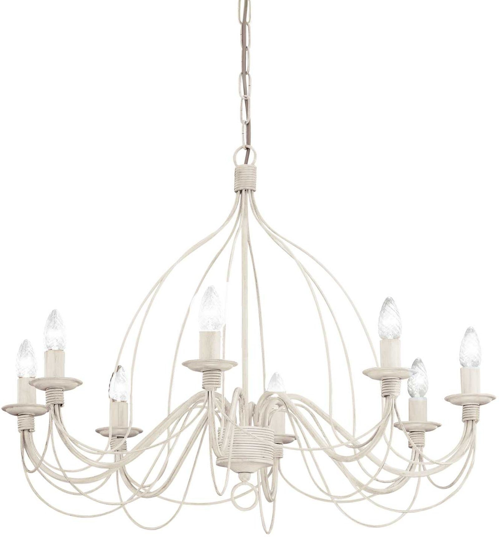 Pendellampe Ideal Lux Corte Hængelampe ø800   Justerbar Højde 800-1150   Metal Hvid