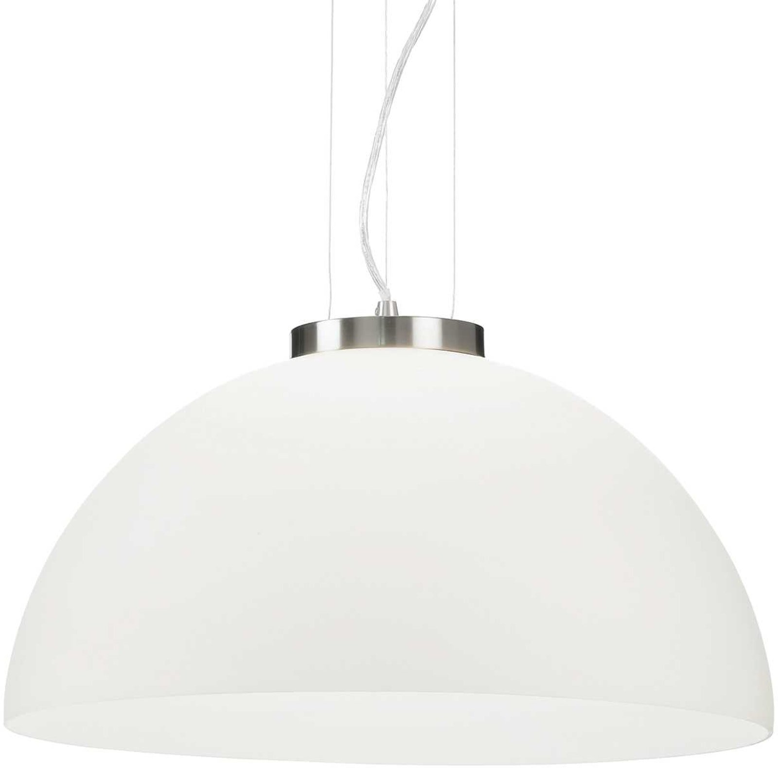 Pendellampe Ideal Lux Etna ø500   H300-2390   Hvid Krom Glas