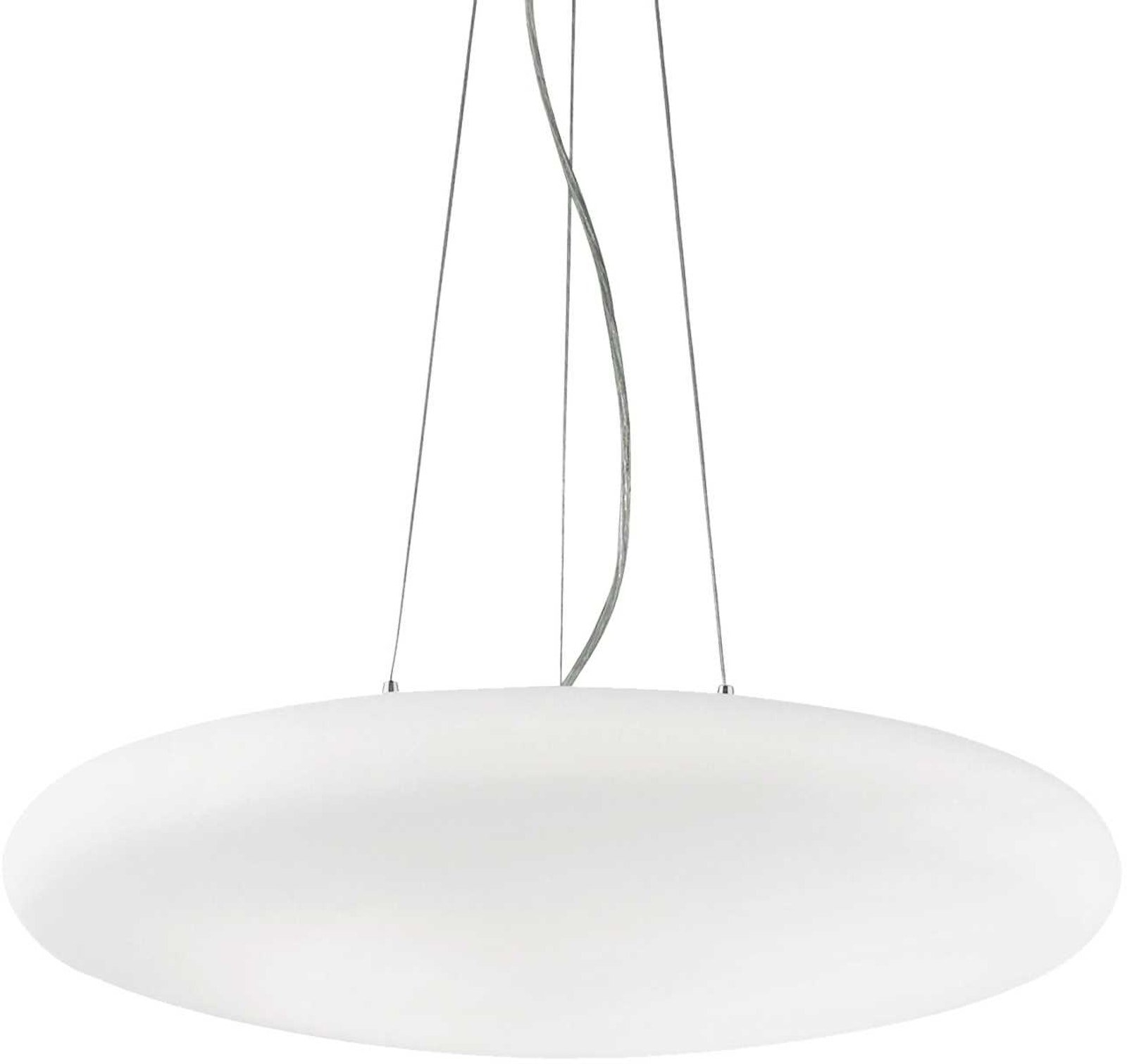 Pendel Lampe Ideal Lux Smarties Hvidblæst Glas ø600   Justerbar Højde