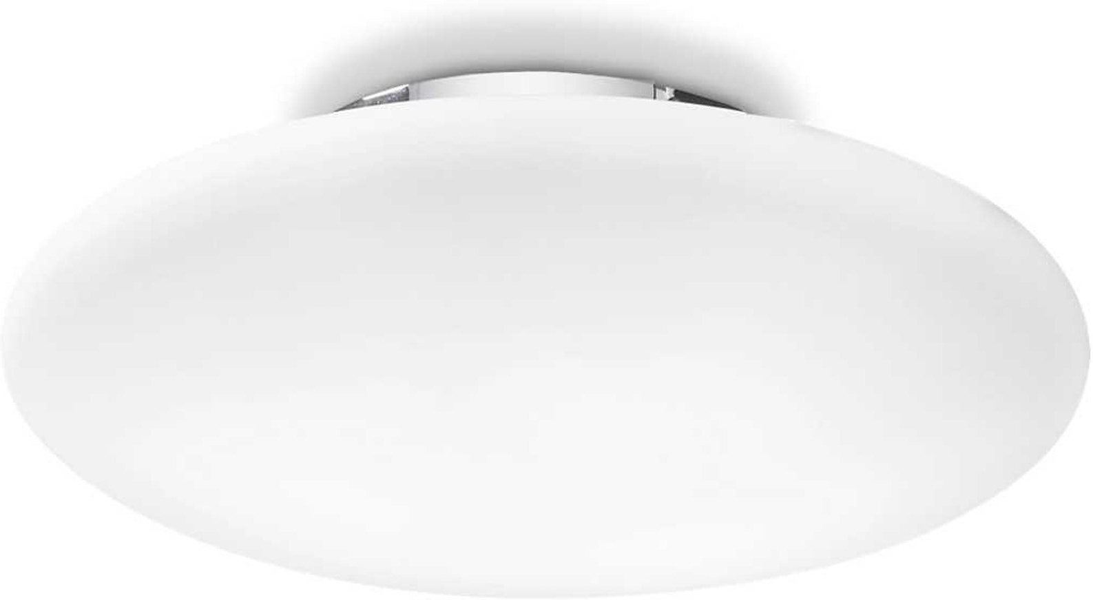 Loftlampe Ideal Lux Smarties ø60   H12   Hvidlakeret Metal   Hvidblæst Glas 3x60w E27