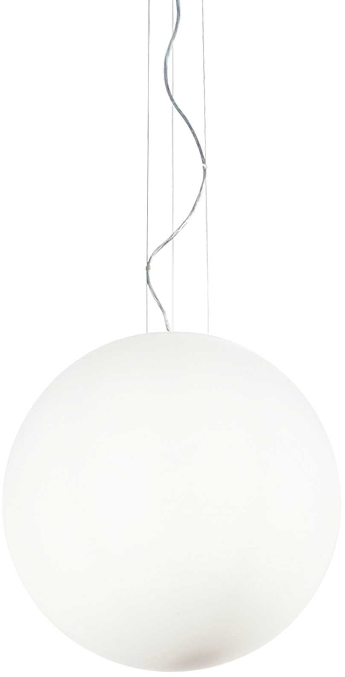 Pendellampe Ideal Lux Mapa Bianco ø50   Hvidt Glas Justerbar Højde 56 265
