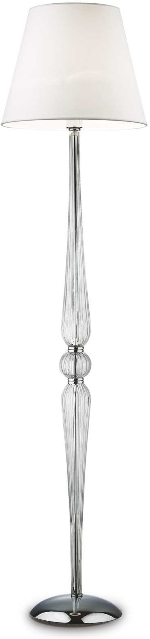 Gulvlampe Ideal Lux Dorothy ø40   H165   Transparent Glas   Krom