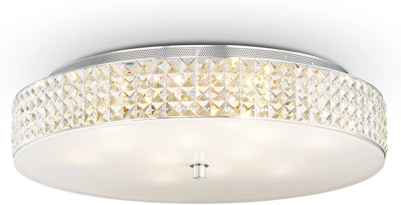 Loftlampe Ideal Lux Roma ø60   H13   Hvid Krom Metal Glas G9