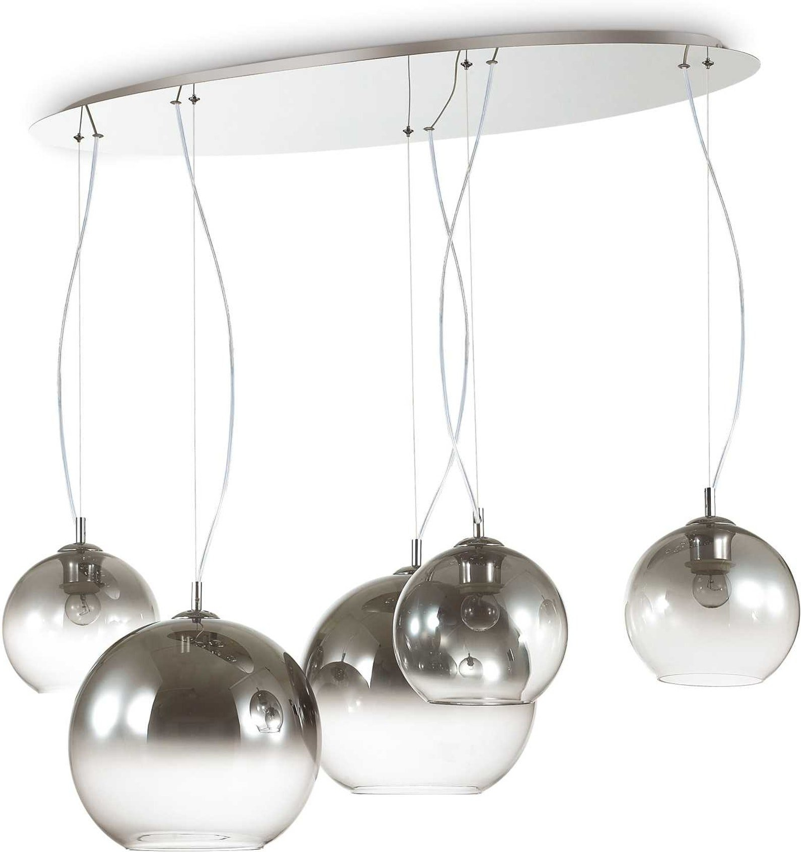 Elegant Pendel Lampe Nemo Plus - Krom & Glasdiffusorer