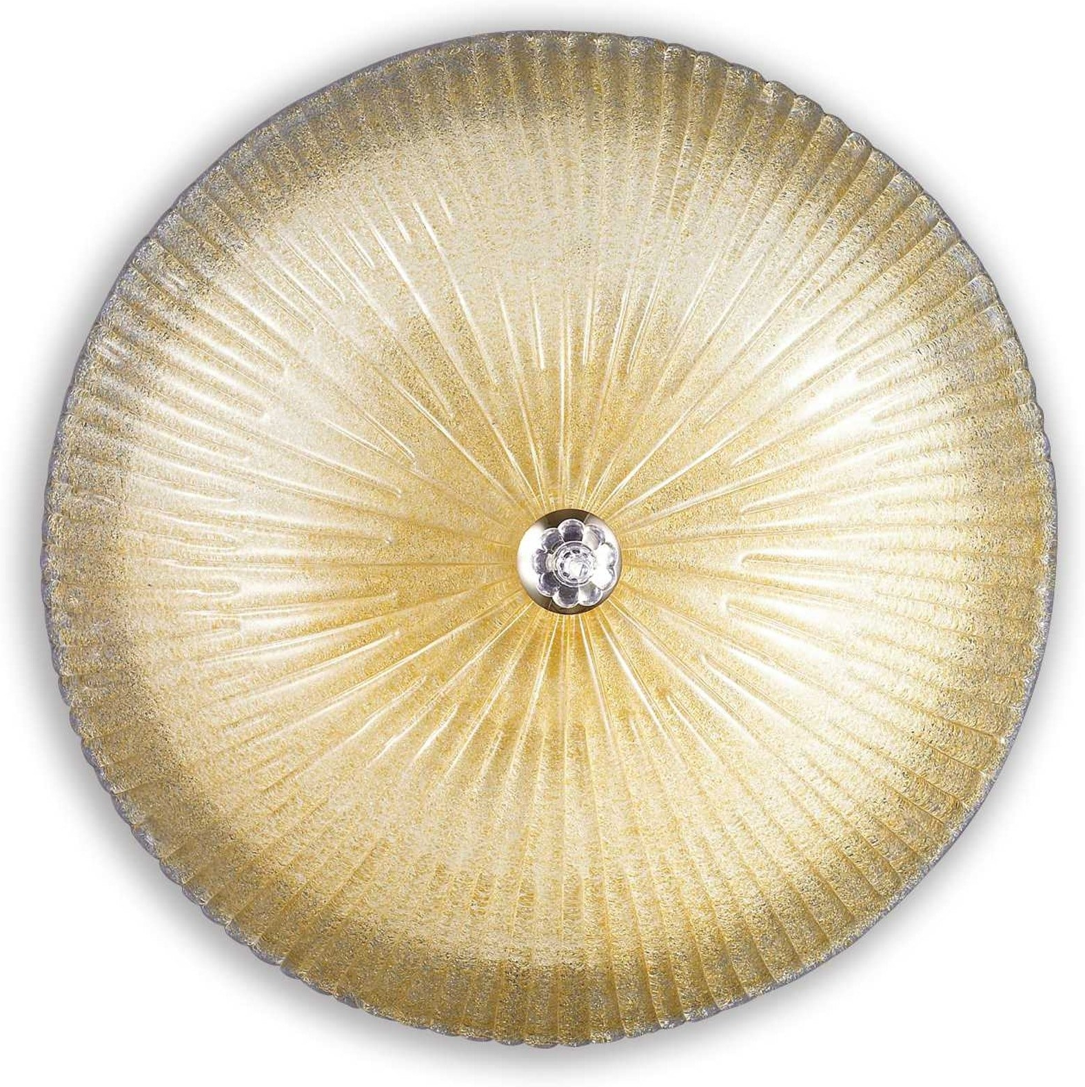 Loftlampe Ideal Lux Shell Glas Rav   Hvid ø60