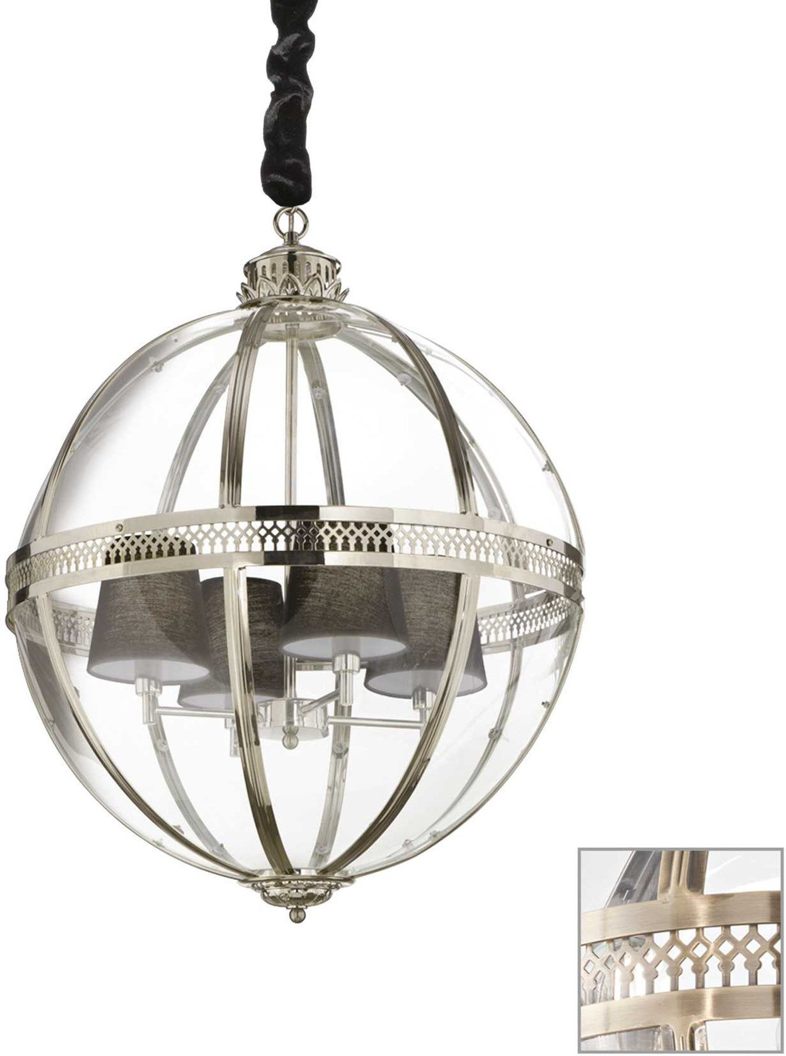 Pendellampe Ideal Lux World Ø61 cm – Antik Messing Design