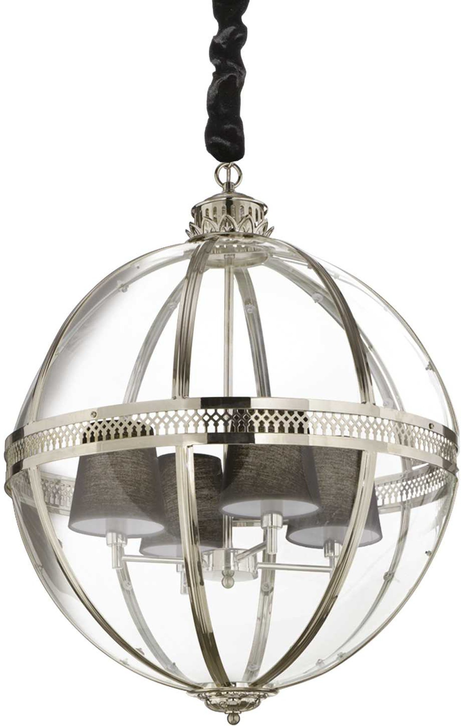 Pendel Loftlampe Ideal Lux World - Krom og Glas 610 mm