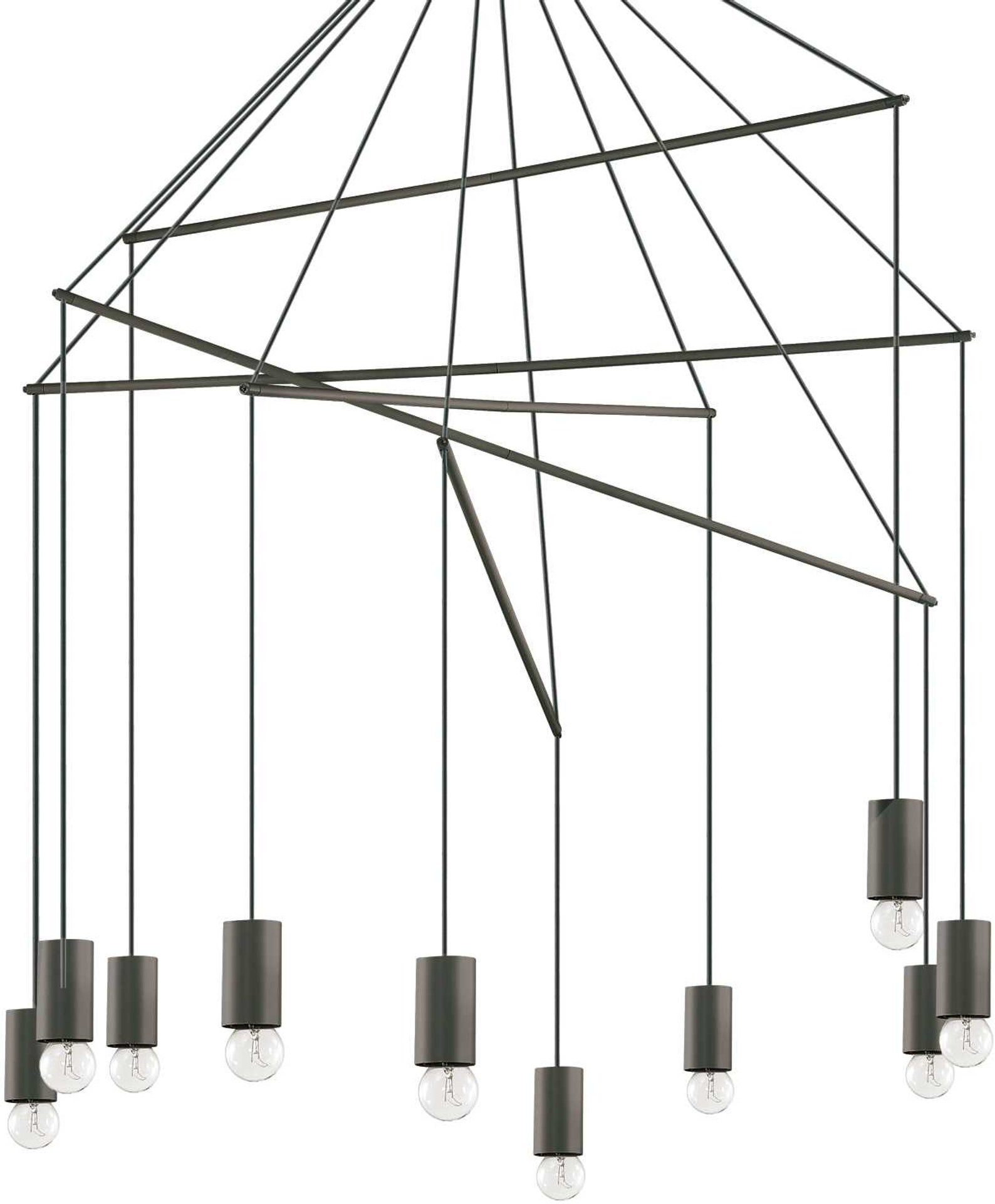 Pendellampe Ideal Lux Pop Ø900 - Elegant Mat Sort Design