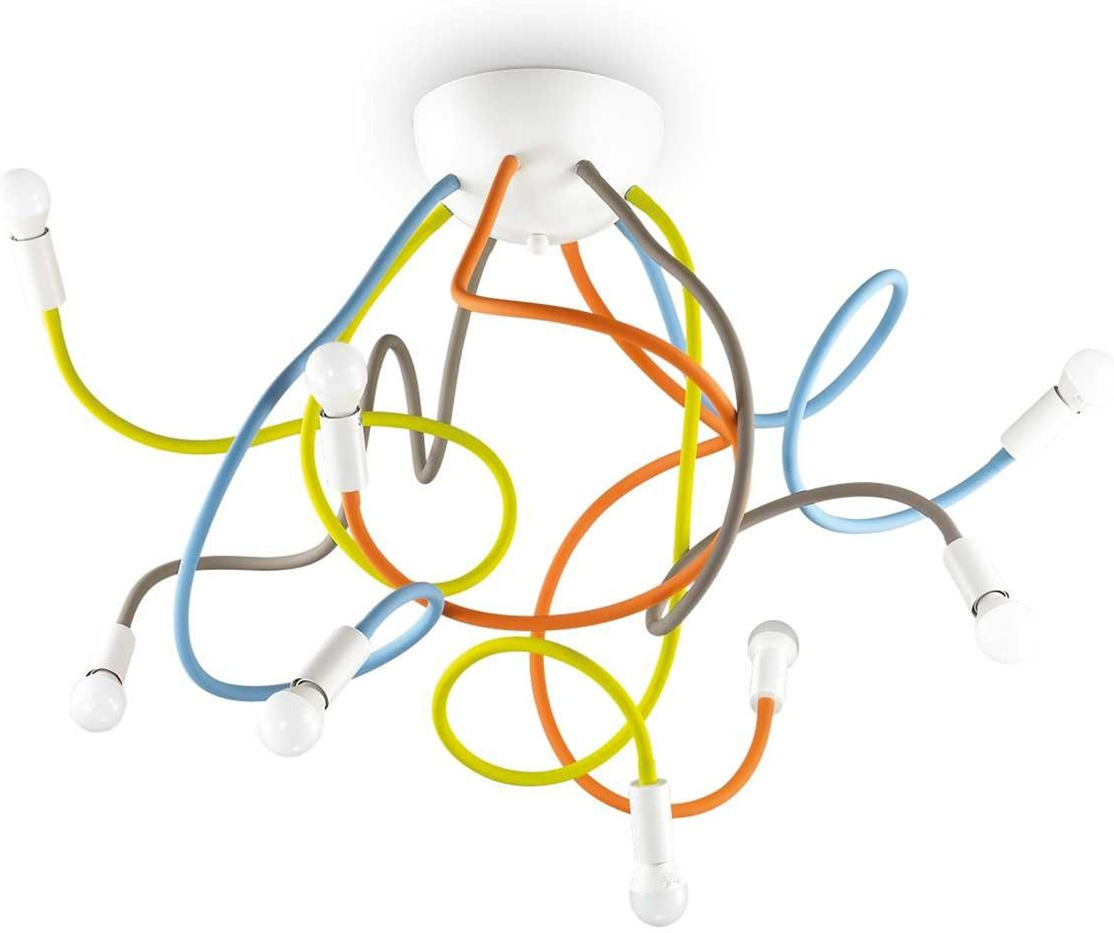 Flerfarvet Loftslampe Ideal Lux Multiflex Ø80 cm - Black Friday!