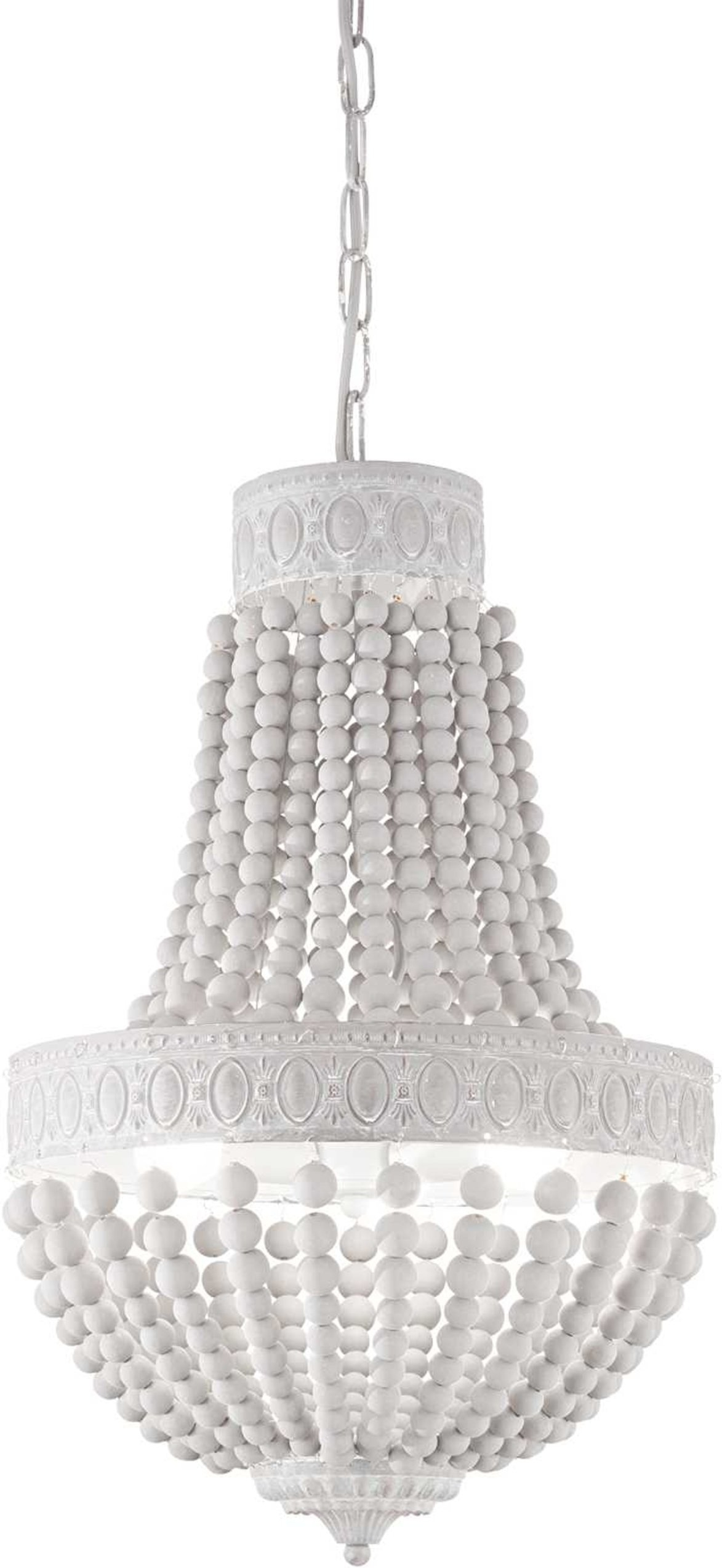 Justerbar Hvid Metal Pendellampe - Ideal Lux Monet ø40