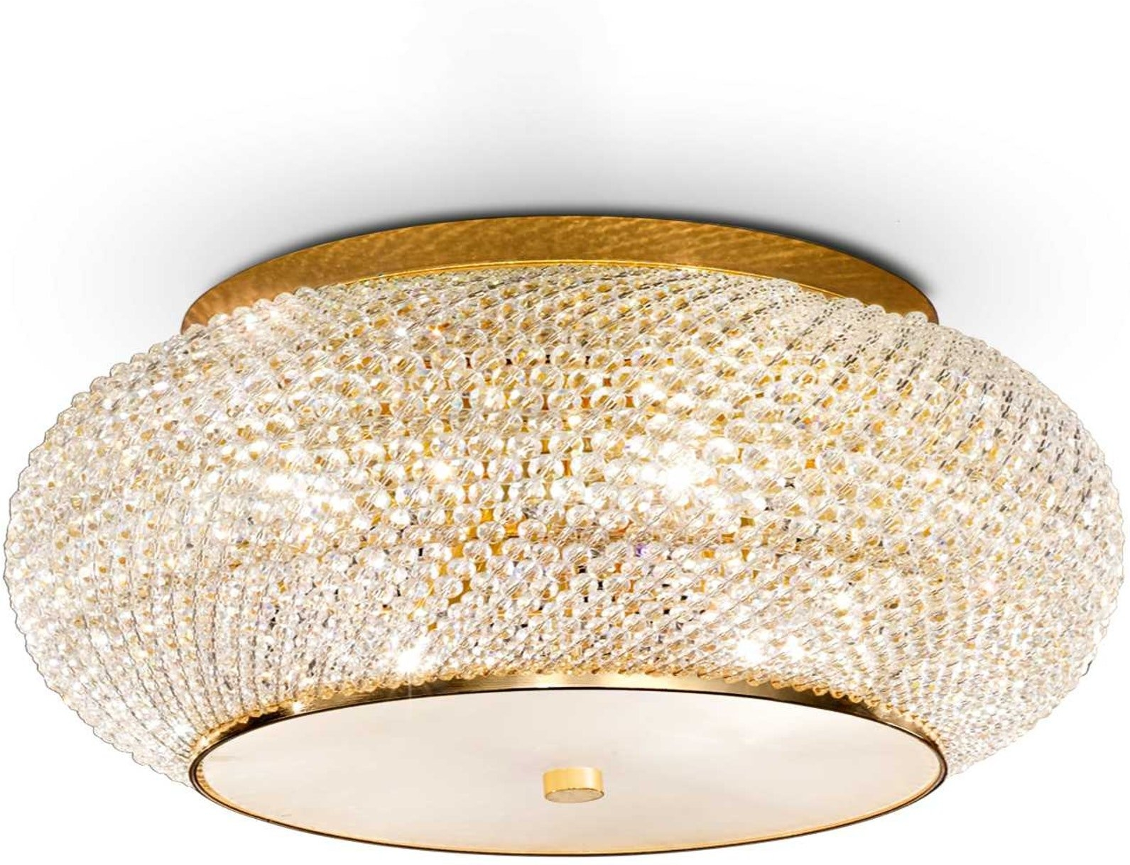 Elegant Loftslampe i Guld og Krom - Ideal Lux Pasha