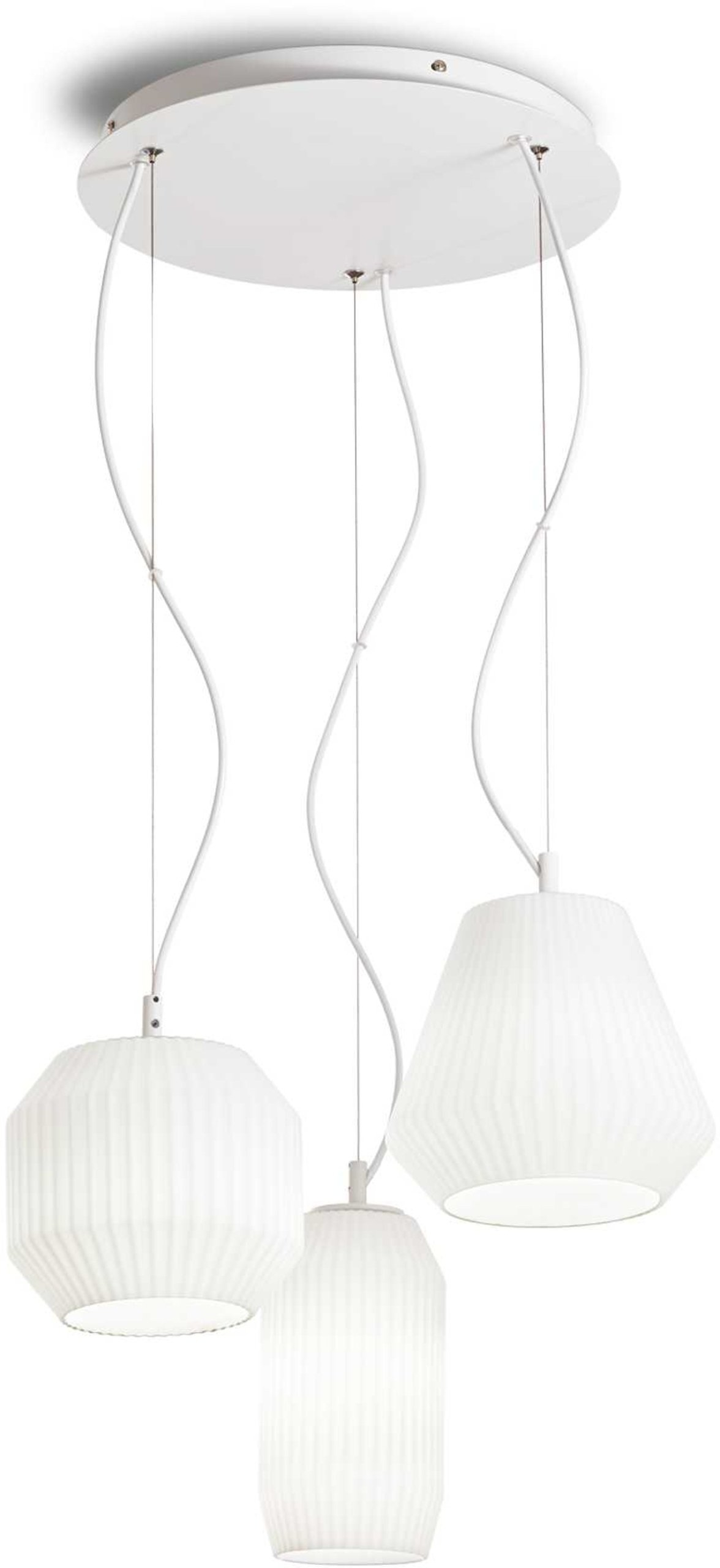 Elegant Hvid Pendellampe Ø40 fra Ideal Lux Origami