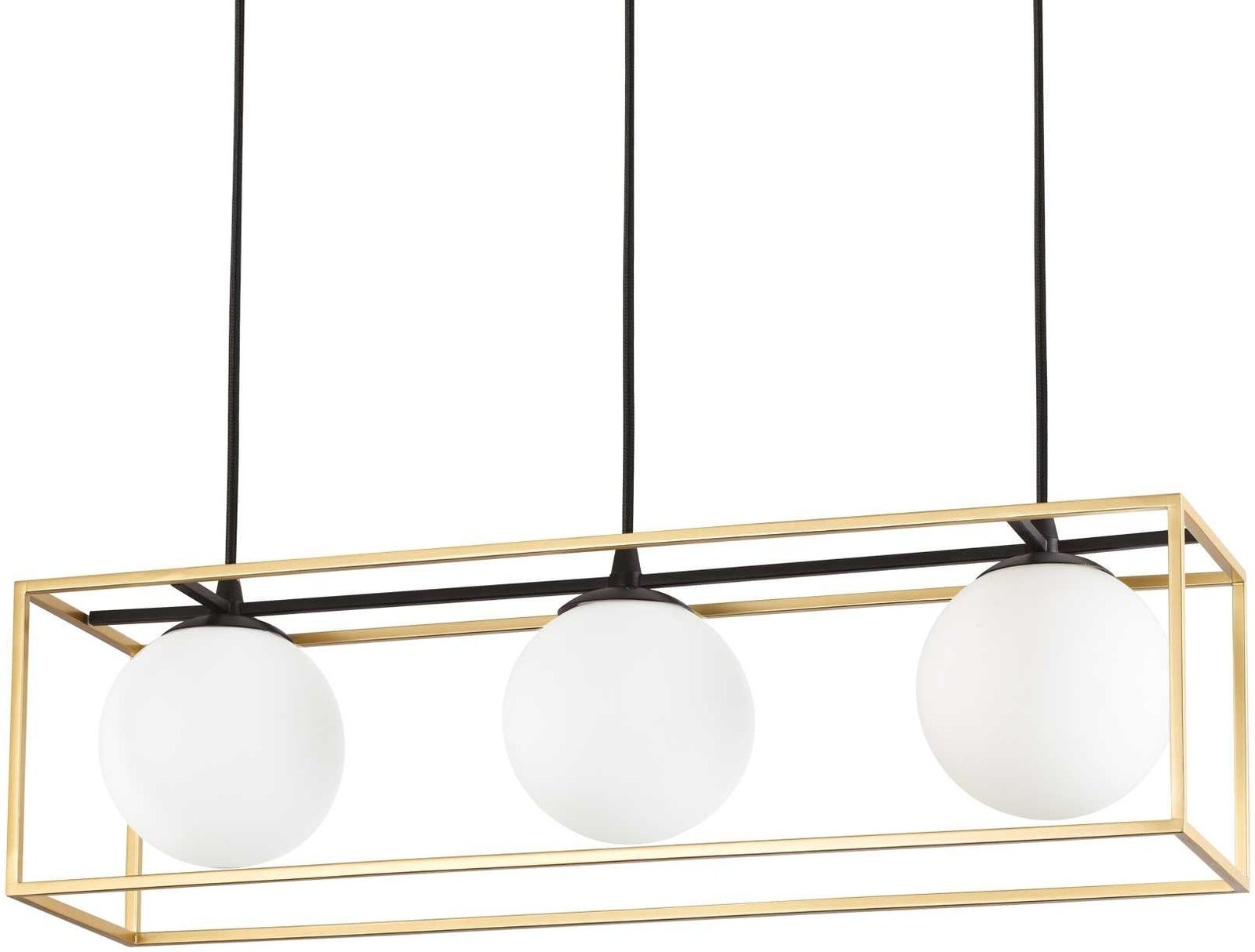 Justerbar Pendellampe i Messing og Sort fra Ideal Lux
