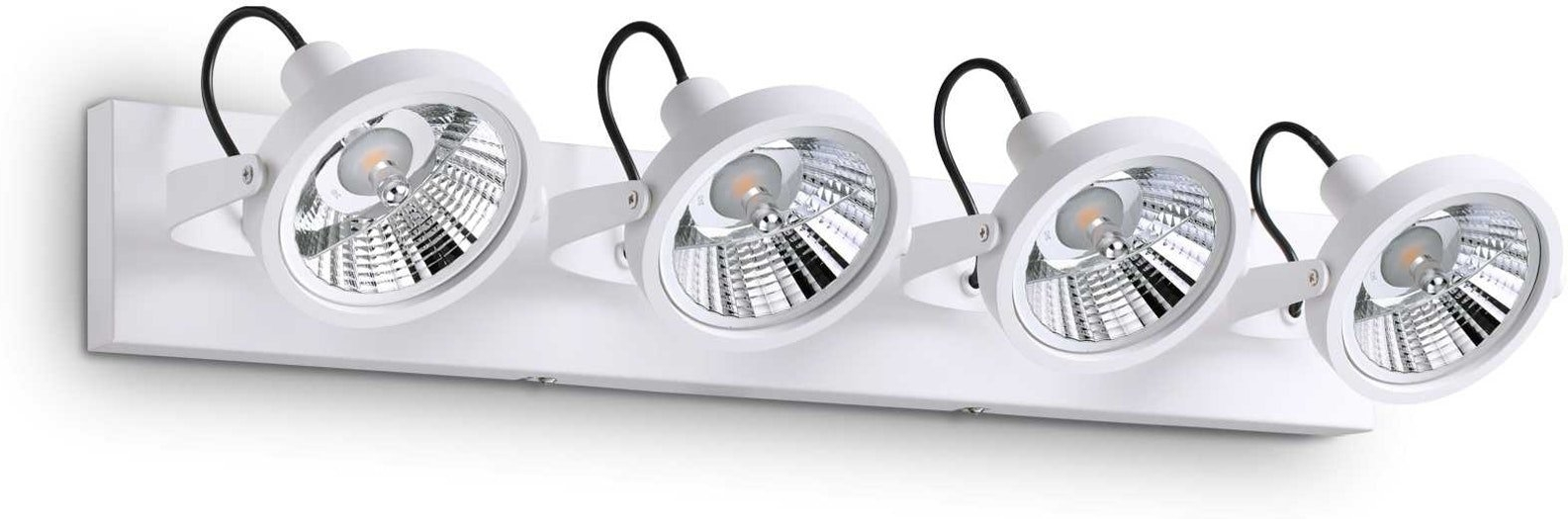 Justerbar Væglampe Ideal Lux Glim i Hvid med LED-pærer