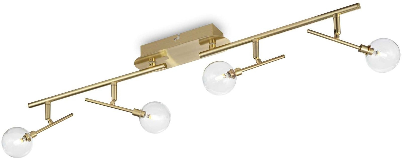 Loftslampe Ideal Lux Maracas i Messing med Justerbare Diffusorer